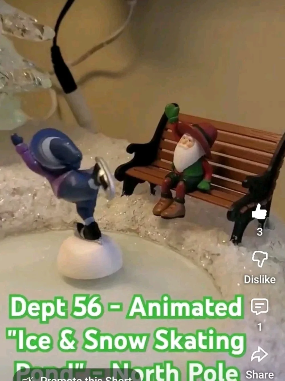 Dept 56 Ice & Snow Skating Pond NORTH POLE SERIES (UPGRADED W/ NEW MOTOR)